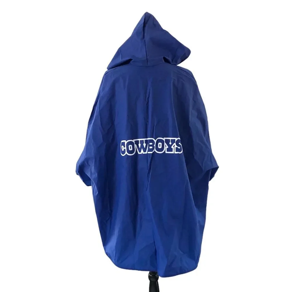 Vintage Dallas Cowboys Blue & Gray Rain Poncho Slicker